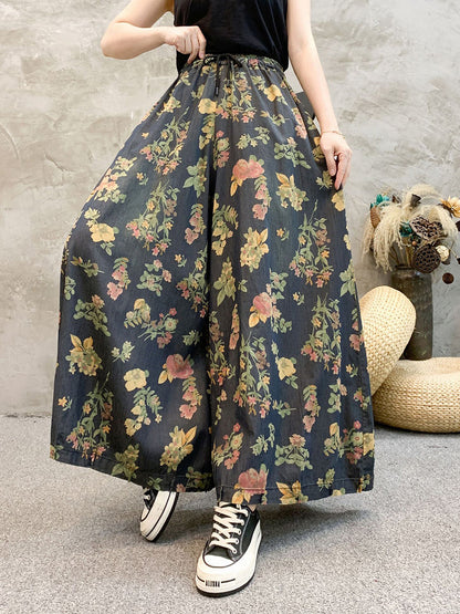 Artsy Summer Denim Wide-leg Pants Kl1055