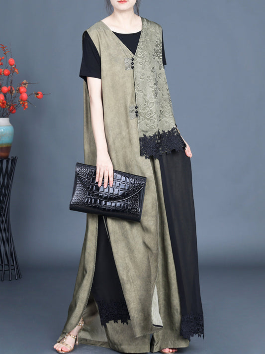 Summer Irregular Spliced Vest+pants Kl1014