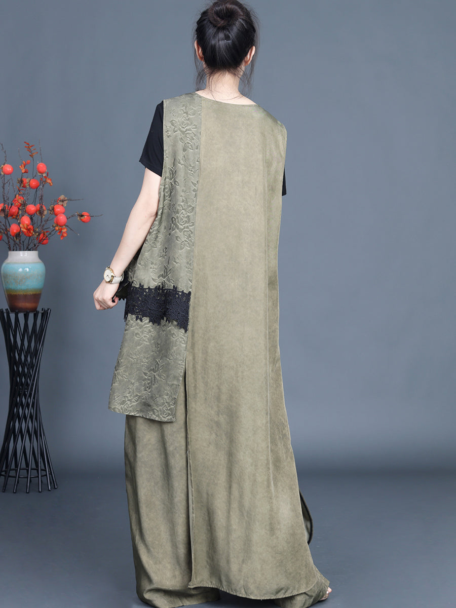 Summer Irregular Spliced Vest+pants Kl1014
