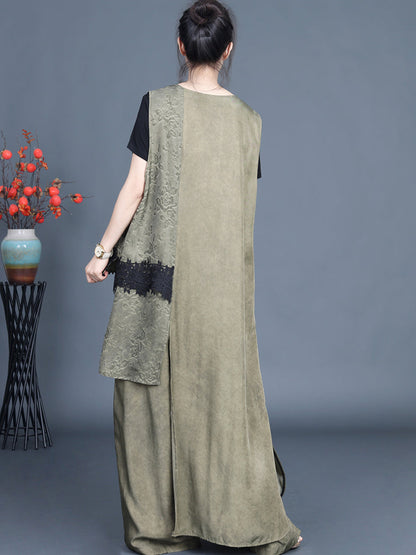 Summer Irregular Spliced Vest+pants Kl1014