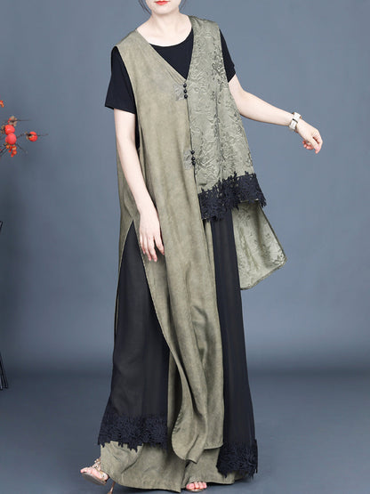 Summer Irregular Spliced Vest+pants Kl1014