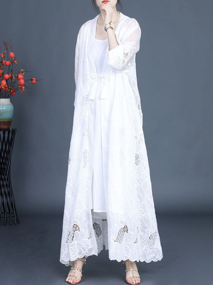 Summer Cutout Tassel Vest Dress+outwear Kl1016