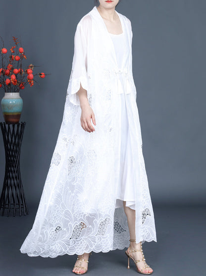Summer Cutout Tassel Vest Dress+outwear Kl1016