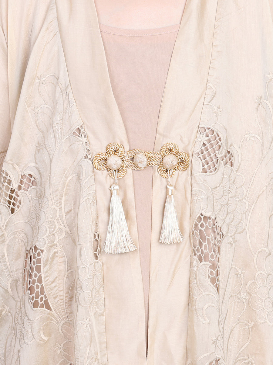 Summer Cutout Tassel Vest Dress+outwear Kl1016