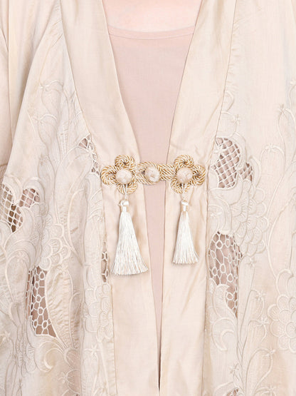 Summer Cutout Tassel Vest Dress+outwear Kl1016