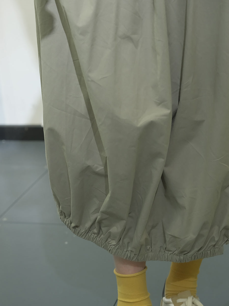Artsy Summer Button Cotton Skirt Kl1017