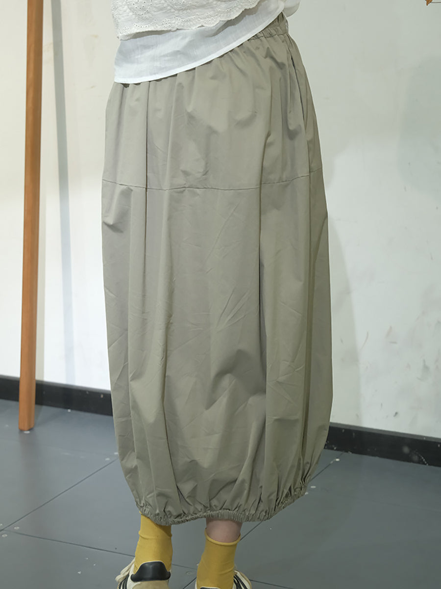 Artsy Summer Button Cotton Skirt Kl1017