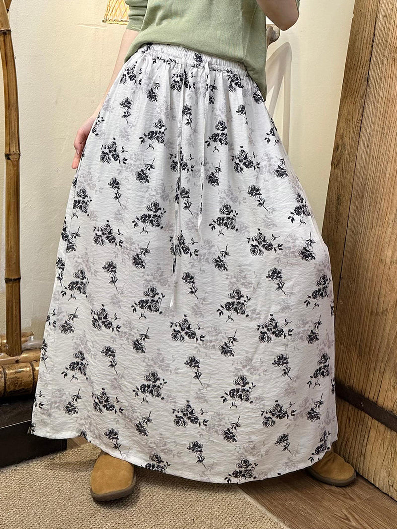 Summer Linen Dual-side Loose Skirt Sc1048