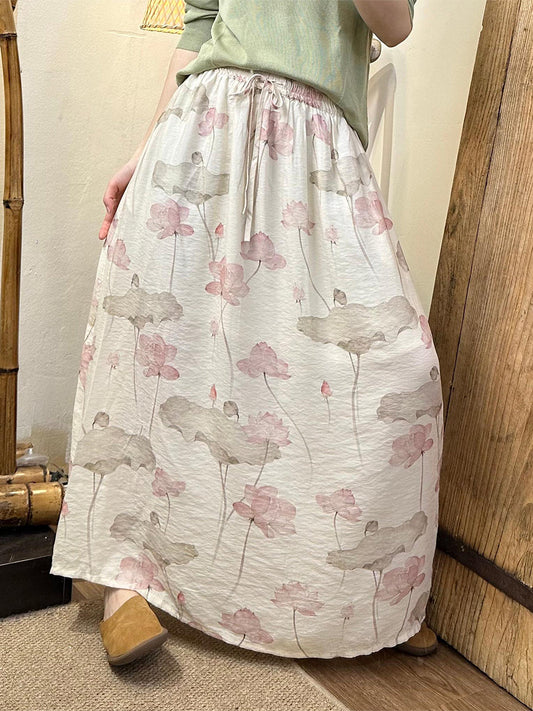 Summer Linen Dual-side Loose Skirt Sc1048