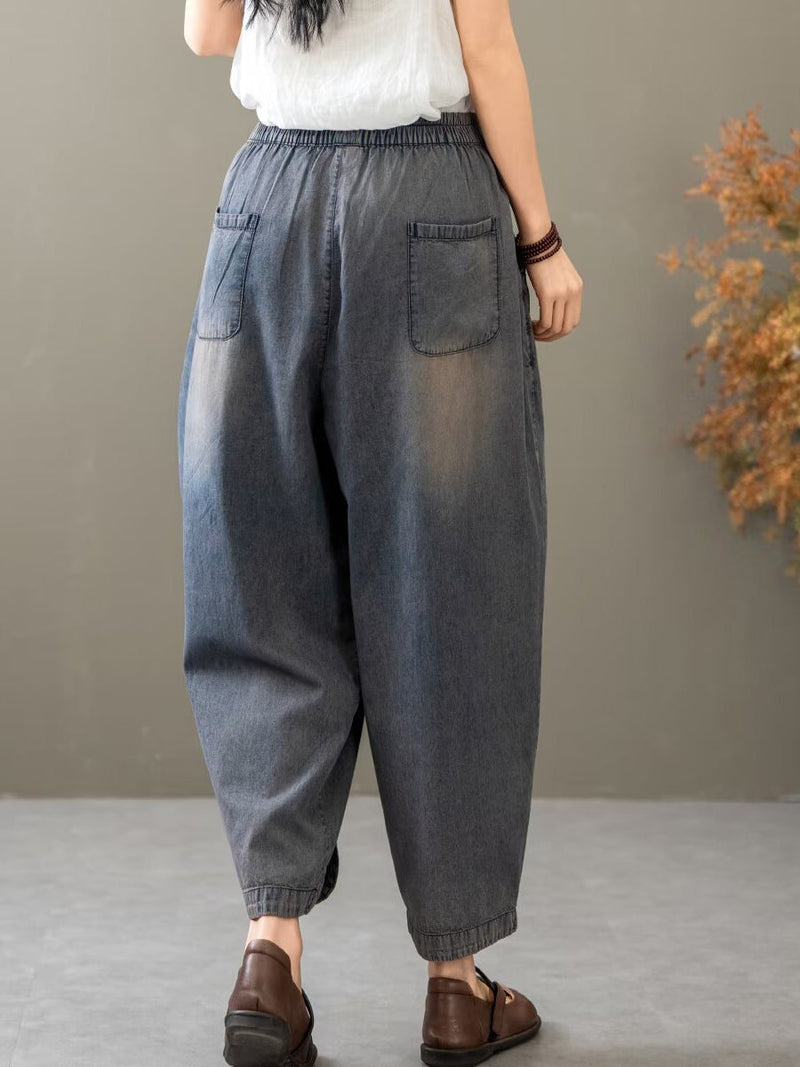 Summer Spliced Denim Shirt+pants Xx1035