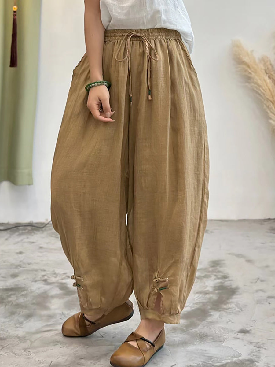 Summer Ramie Harem Pants Xx1038
