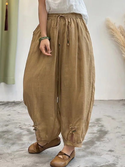 Summer Ramie Harem Pants Xx1038