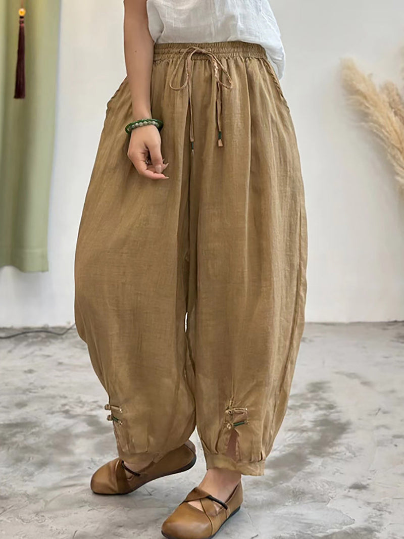 Summer Ramie Harem Pants Xx1038