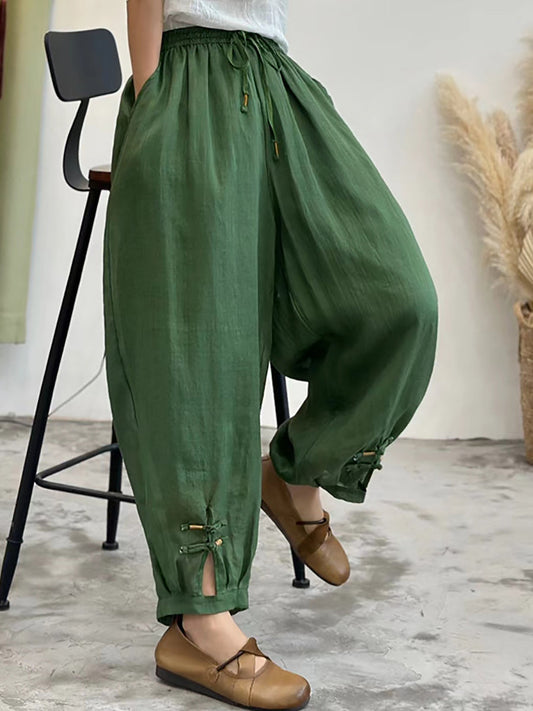 Summer Ramie Harem Pants Xx1038