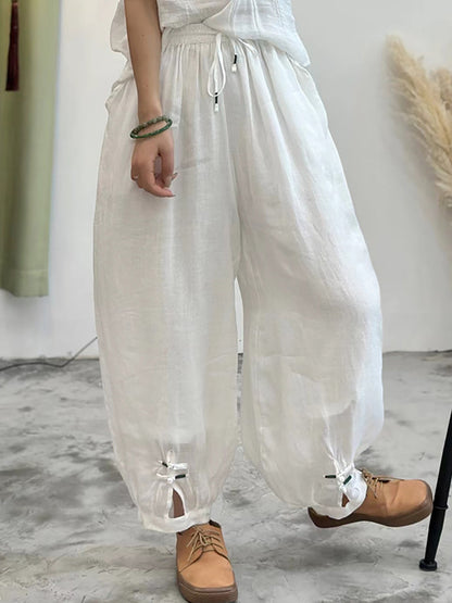 Summer Ramie Harem Pants Xx1038