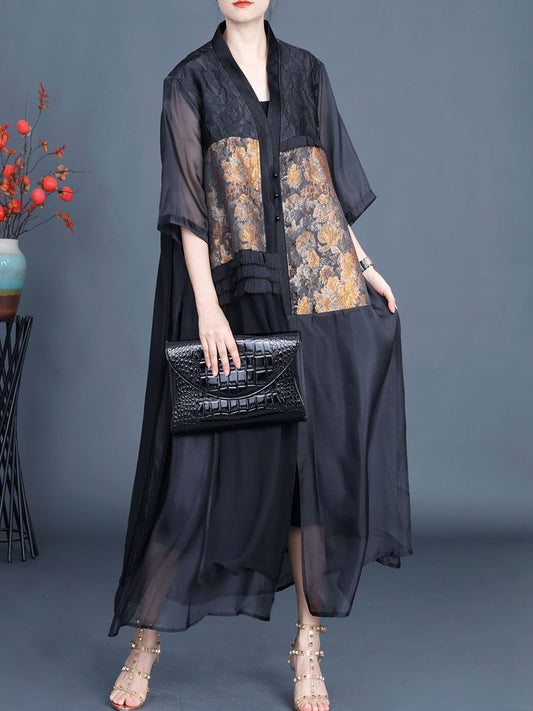 Summer Flower Spliced Jacquard Outwear Xx1004