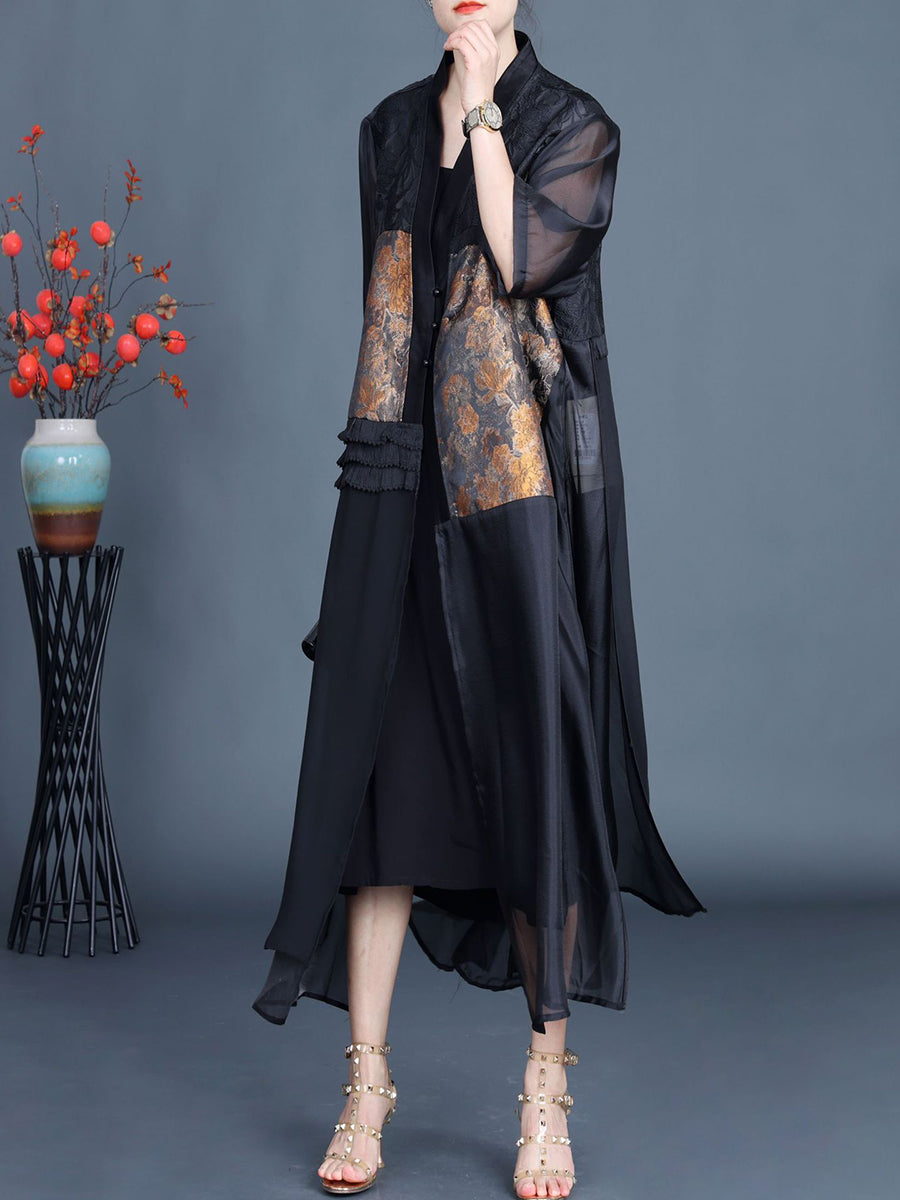 Summer Flower Spliced Jacquard Outwear Xx1004