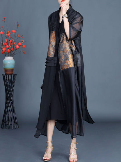 Summer Flower Spliced Jacquard Outwear Xx1004