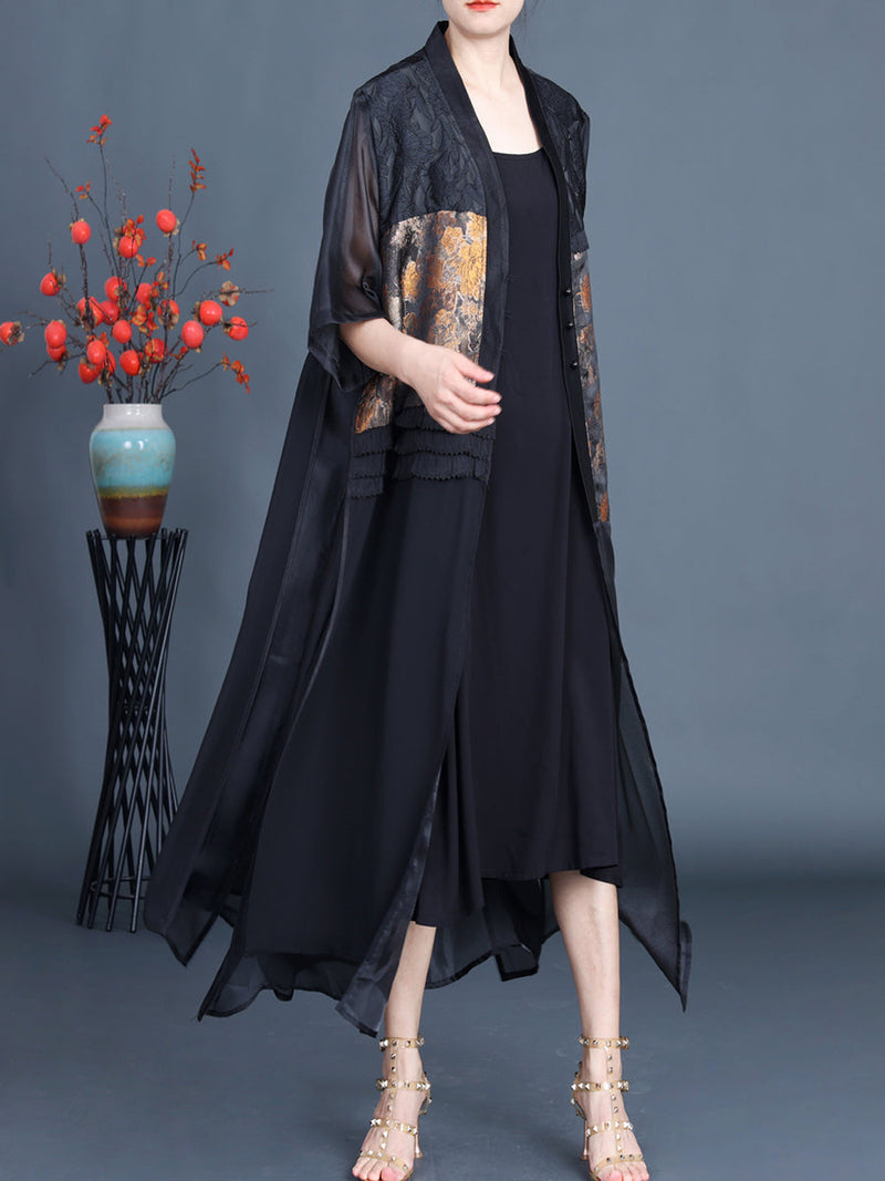 Summer Flower Spliced Jacquard Outwear Xx1004