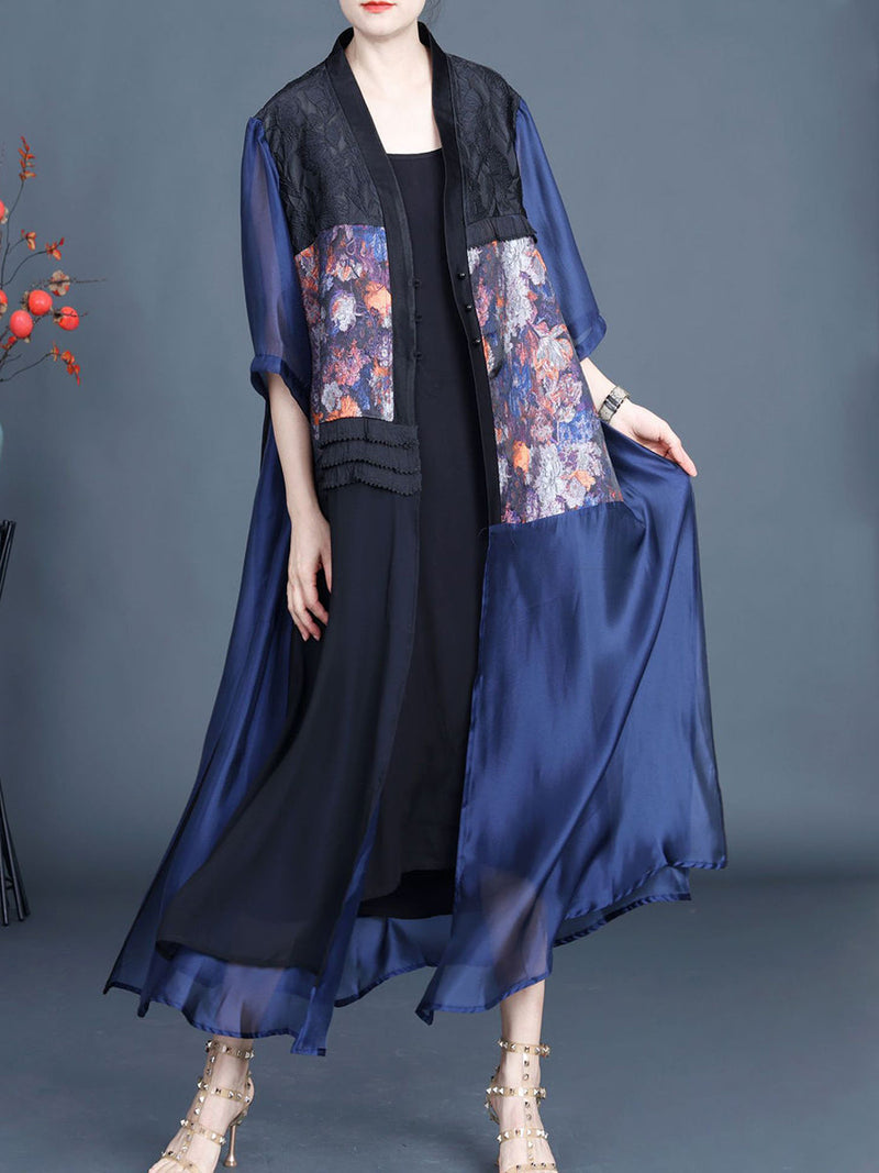 Summer Flower Spliced Jacquard Outwear Xx1004