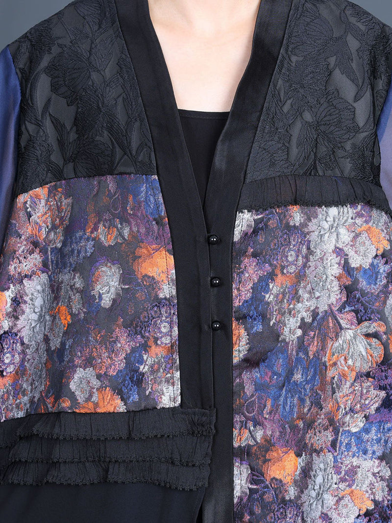 Summer Flower Spliced Jacquard Outwear Xx1004