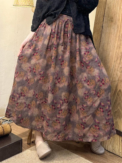 Summer Flower Dual-layer Cotton Skirt Ty1005