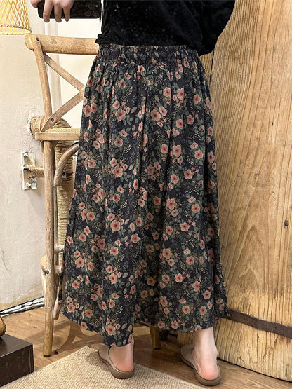 Summer Flower Dual-layer Cotton Skirt Ty1005