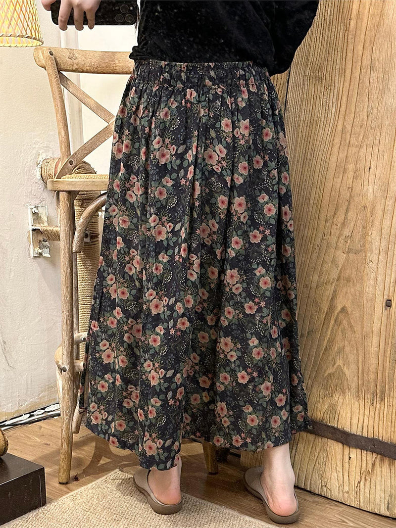 Summer Flower Dual-layer Cotton Skirt Ty1005