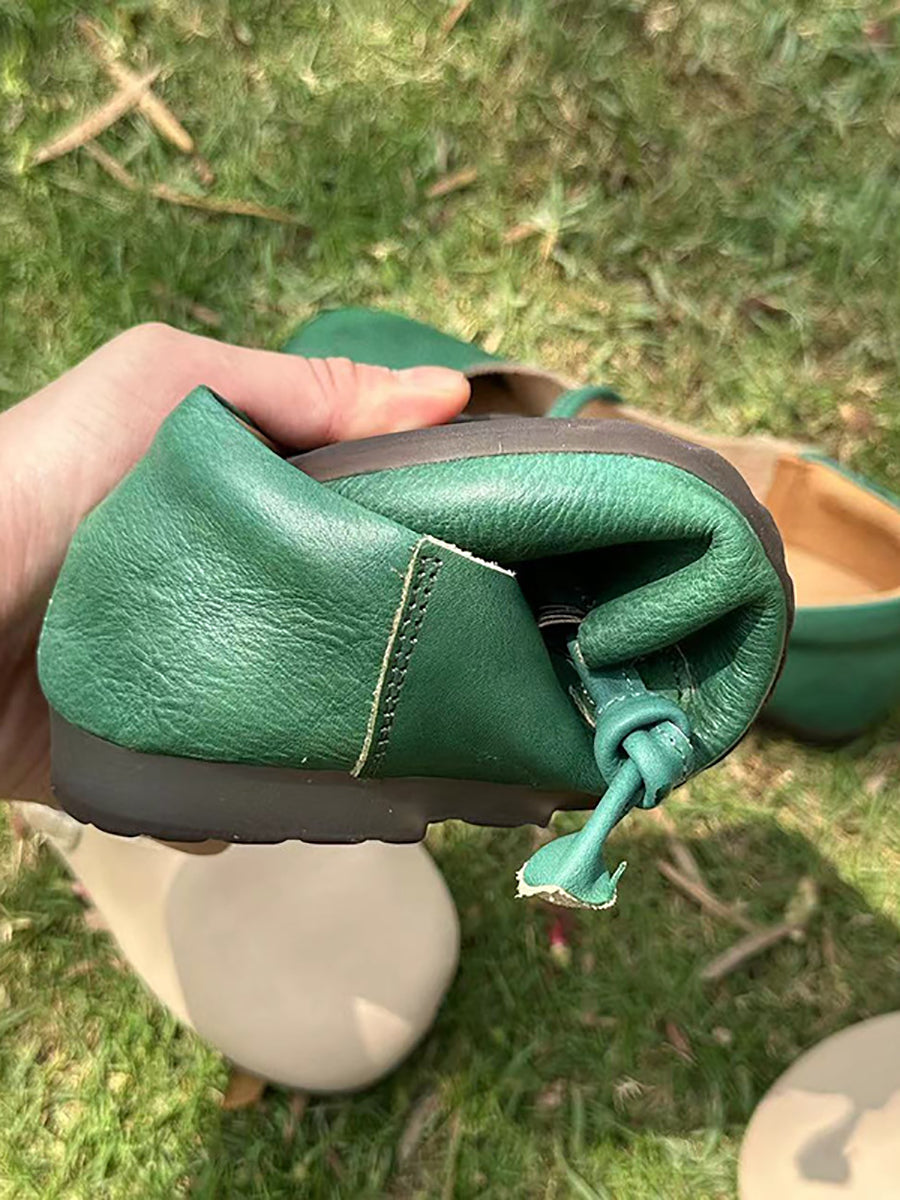 Summer Soft Leather Flat Shoes As1014