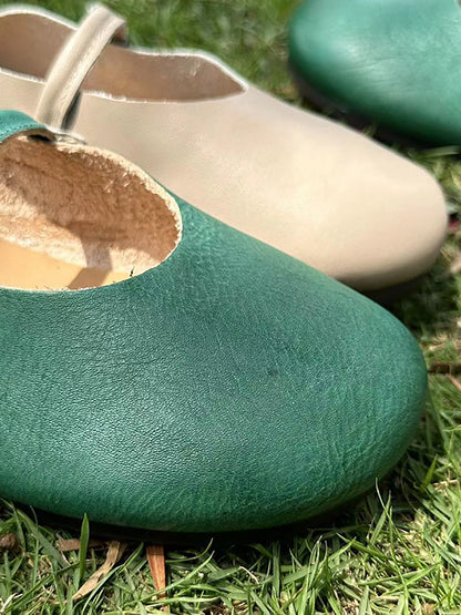 Summer Soft Leather Flat Shoes As1014
