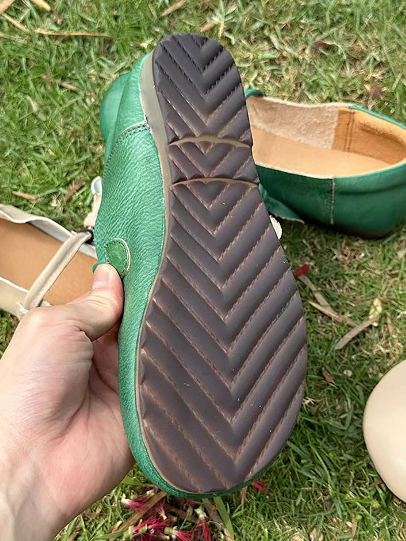 Summer Soft Leather Flat Shoes As1014
