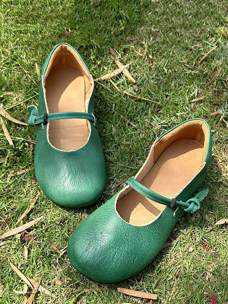 Summer Soft Leather Flat Shoes As1014