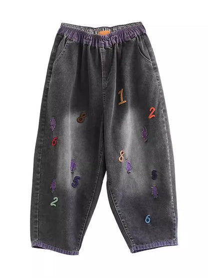 Summer Embroidery Denim Pants As1048