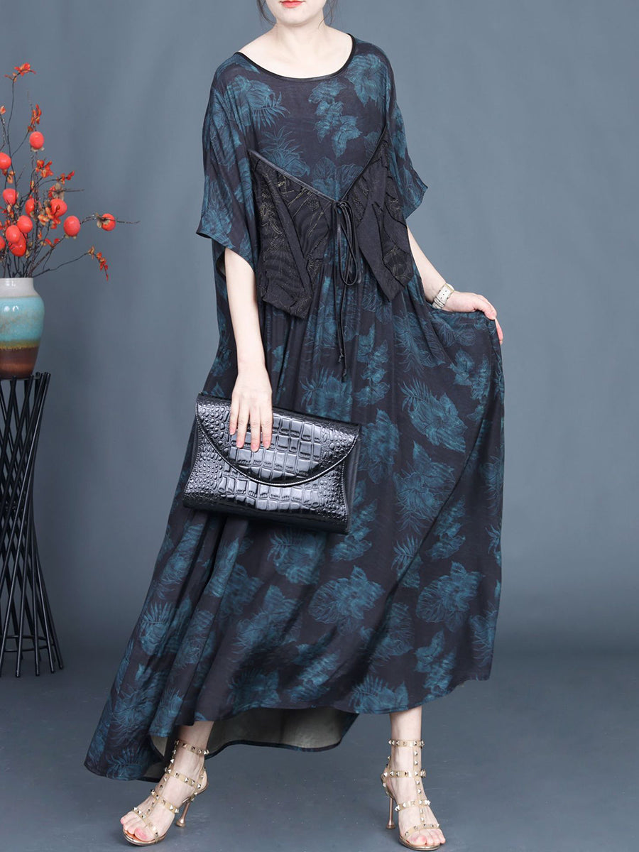 Summer Artsy Spliced Strap Maxi Dress As1039