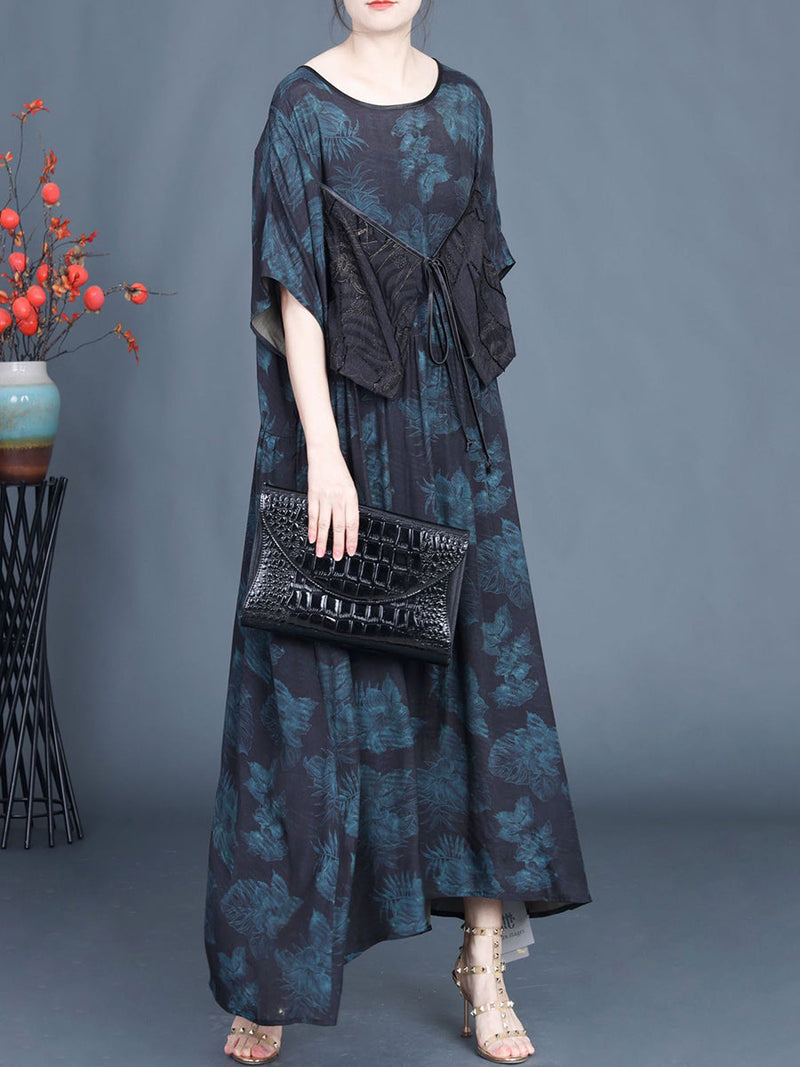 Summer Artsy Spliced Strap Maxi Dress As1039