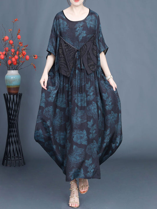 Summer Artsy Spliced Strap Maxi Dress As1039