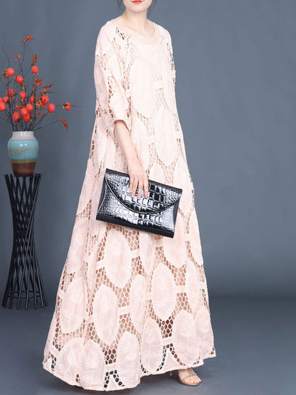 Summer Artsy Cutout Maxi Dress Fg1038