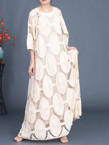 Summer Artsy Cutout Maxi Dress Fg1038