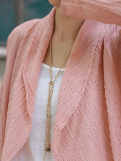 Summer Crepe Ramie Shirt Coat Cv1039