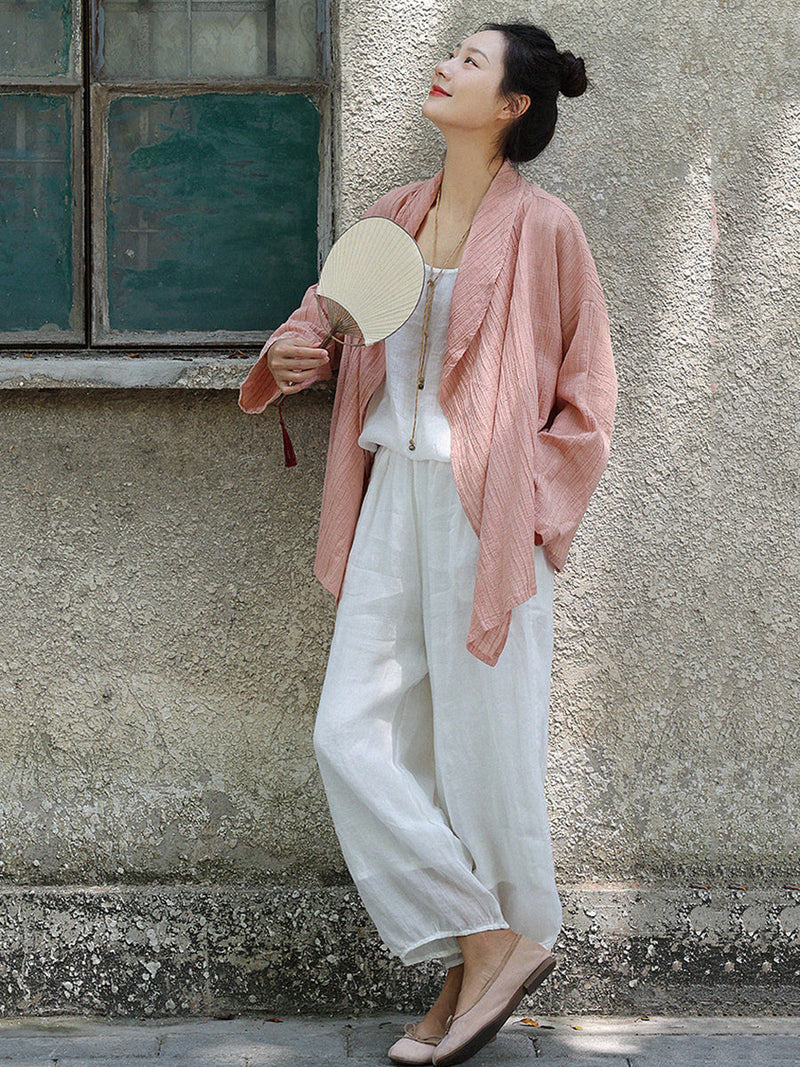 Summer Crepe Ramie Shirt Coat Cv1039