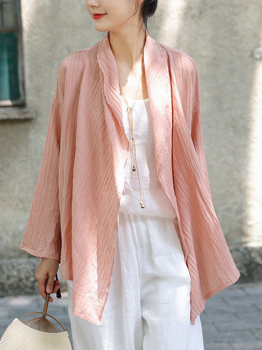 Summer Crepe Ramie Shirt Coat Cv1039