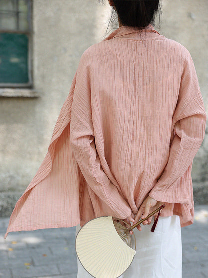 Summer Crepe Ramie Shirt Coat Cv1039