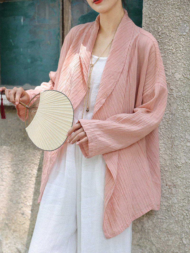 Summer Crepe Ramie Shirt Coat Cv1039