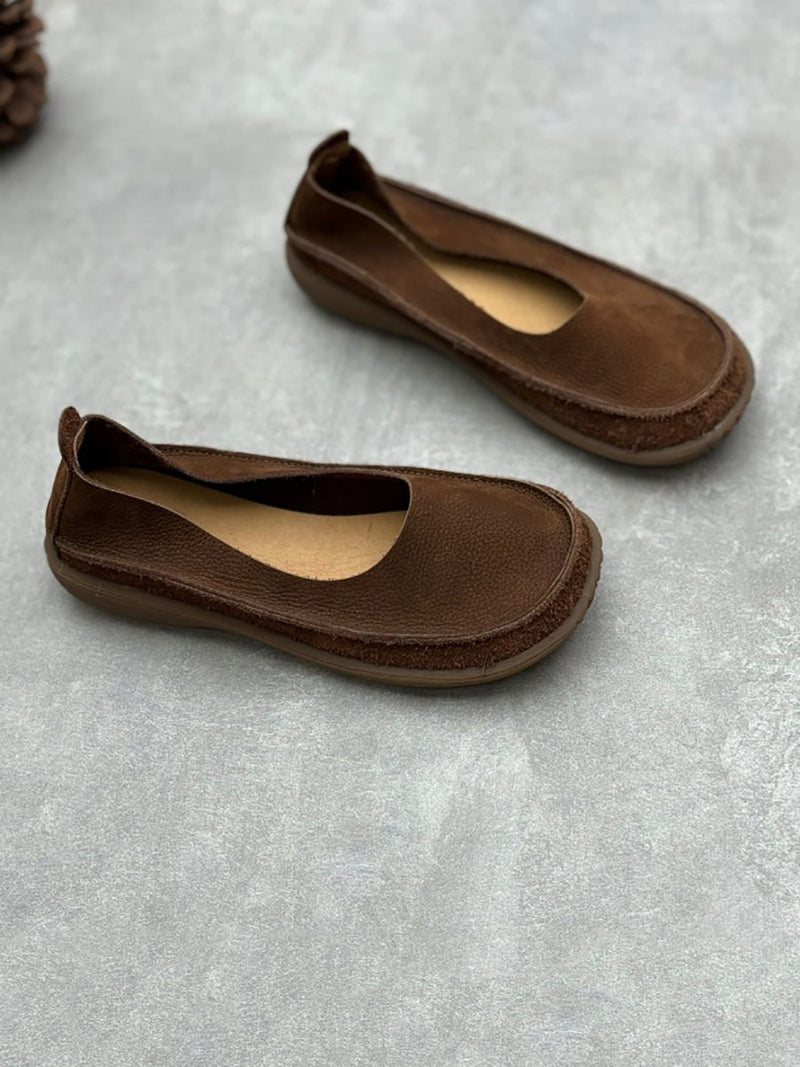 Summer Genuine Leather Low Heel Shoes Cv1032
