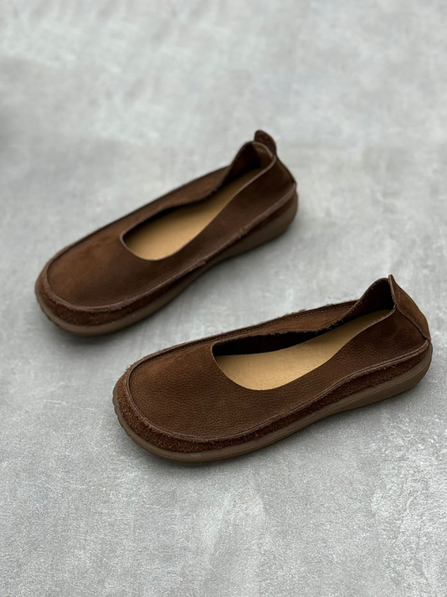 Summer Genuine Leather Low Heel Shoes Cv1032