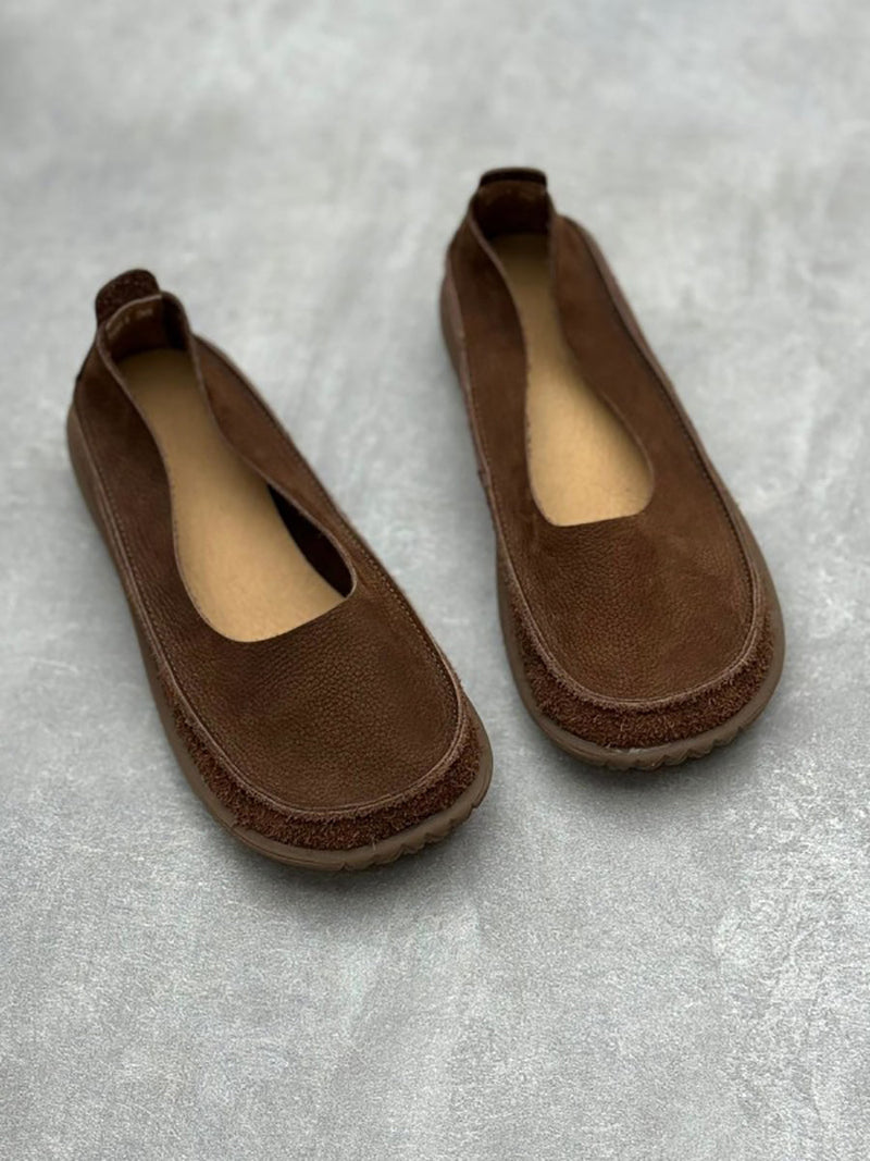 Summer Genuine Leather Low Heel Shoes Cv1032
