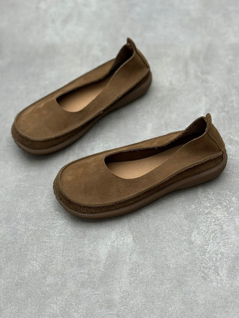 Summer Genuine Leather Low Heel Shoes Cv1032