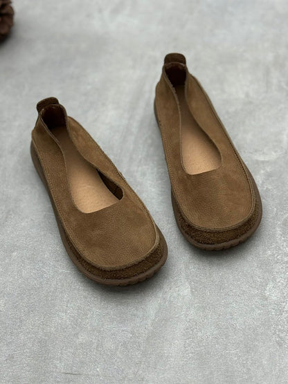 Summer Genuine Leather Low Heel Shoes Cv1032