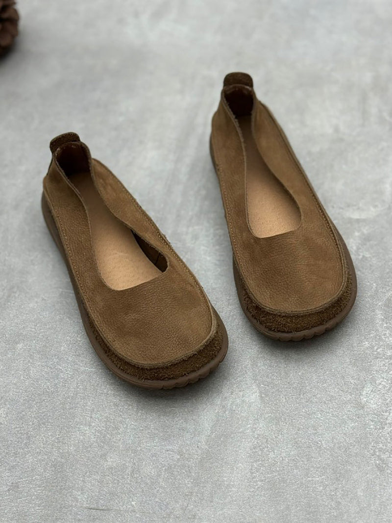 Summer Genuine Leather Low Heel Shoes Cv1032