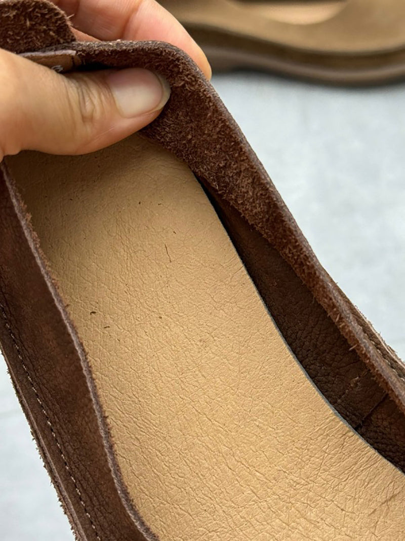 Summer Genuine Leather Low Heel Shoes Cv1032
